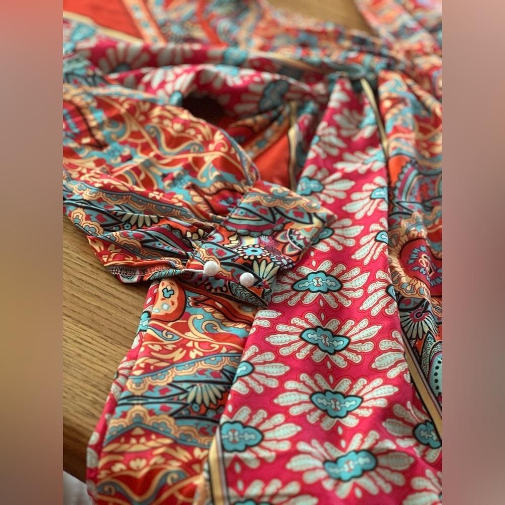 ** SOLD**Boho NWOT Summer Dress, long sleeve, size Small - Picture 4 of 16